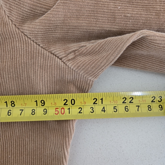 Vintage A.M.I. Y2K Women's Size M Tan Corduroy Jacket Stretch Boho Trucker-Style - Picture 13 of 15